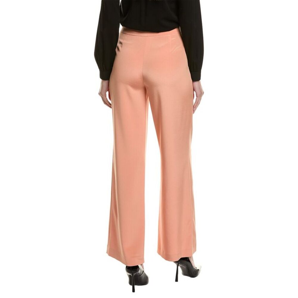 Lafayette 148 New York Womens  Sullivan Silk-Blend Pant, Orange - Picture 2 of 3
